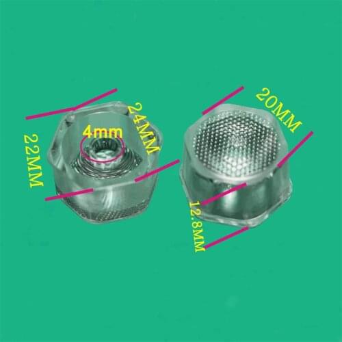 10 pcs hexagon shape LED lens XPE lamp lens cover waterproof beads surface beehive surface lens 45 degrees