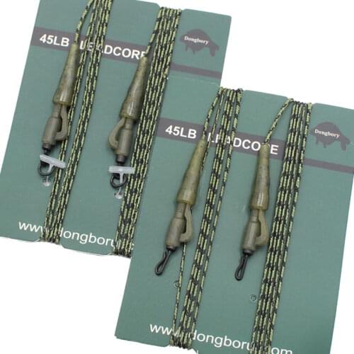 100cm Camo Fluorocarbon Carp Fishing Lines With Carp Hook Lead Clips 12 Braided Leader Line Hair Rigs Fishing Accessories Kit