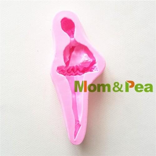 Mom&Pea 1339 Free Shipping Dancer Silicone Mold Cake Decoration Fondant Cake 3D Mold Food Grade