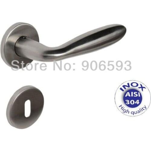 6pairs lot free shipping Modern stainless steel ellipse door handles,handle,lever door handle