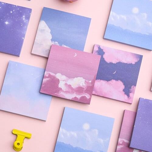 80 Sheets Starry Sky Memo Pad Notepad Diary Scrapbook Decorative N Times Sticky Office School Supplies