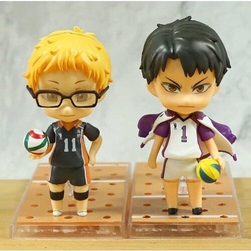 Anime Figure Haikyuu Hinata Shoyo Kageyama Tobio Oikawa Tooru Kozume Kenma Cute Action Sport Kids Toys Doll