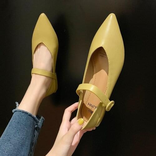 Ladies Brand Spring Flat Black Luxury Soft Shoes Casual Women Working Shoes Comfortable Pointed Toe Flat Shoes New Sexy U19-23