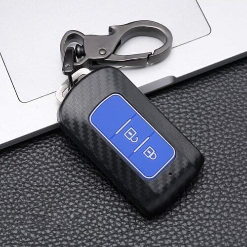 ABS Carbon fiber Car Key Case Cover For Mitsubishi Outlander 3 Lancer 10 Pajero Sport ASX ECLIPSE CROSS L200 Triton Remote Cover