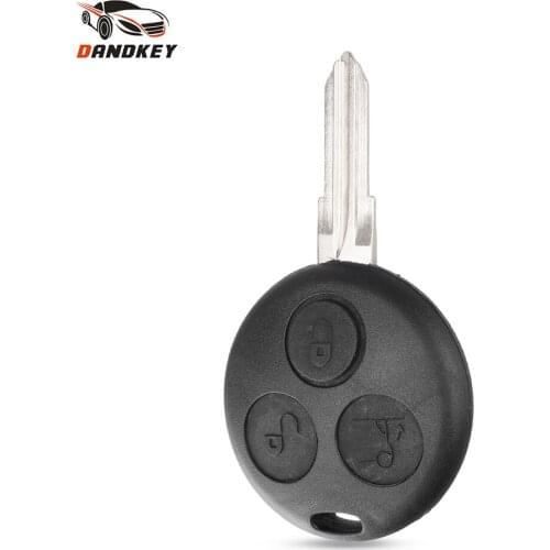 Dandkey 3 Buttons For Mercedes Benz SMART Fortwo 450 Forfour Roadster Case Blank Blade Remote Key Shell Fob Replacement Car key