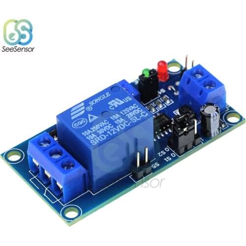 DC 12V Timer Delay Relay Switch Module Adjustment Trigger Potentiometer Board Turn on / Delay Turn off with Timer Control Board