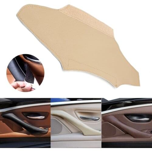For BMW 5 Series F10 2011 2012 2013 2014 2015 2016 2017 Interior Magic Paste Genuine Leather Door Handle Panel Pull Cover Trim