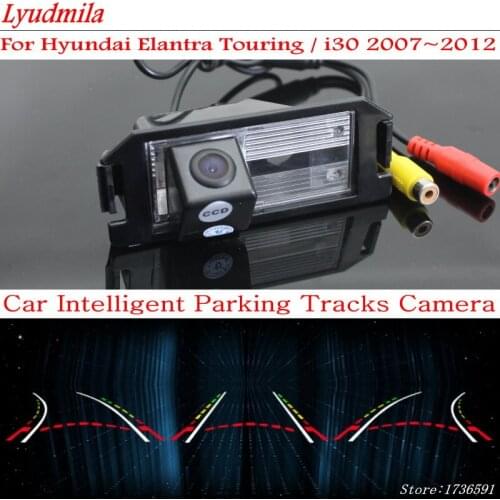 FOR Hyundai Elantra Touring i30 2007~2012 Intelligentized Dynamic Trajectory Backup Rear View Camera with Variable Parking Line