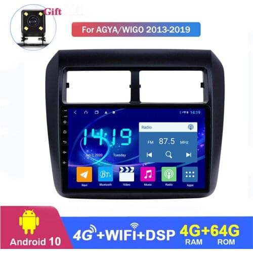 For Toyota Agya/Wigo 2013 2014 2015 2016 2017 2018 2019Car Stereo Radio Player Quad-Core GPS Navigation Built-in CarPlay and dsp