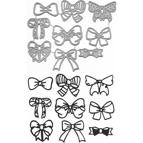 Bows Dies And Stamps For Scrapbooking Card Making Templates Bow Knife Mold New Cutting Die Metal Craft Embossing Folder DIY Tool