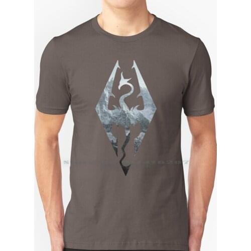 Skyrim Landscape T Shirt 100% Pure Cotton Skyrim Elder Scrolls Elder Scrolls Whiterun White Run Oblivion Morrowind Gaming Games