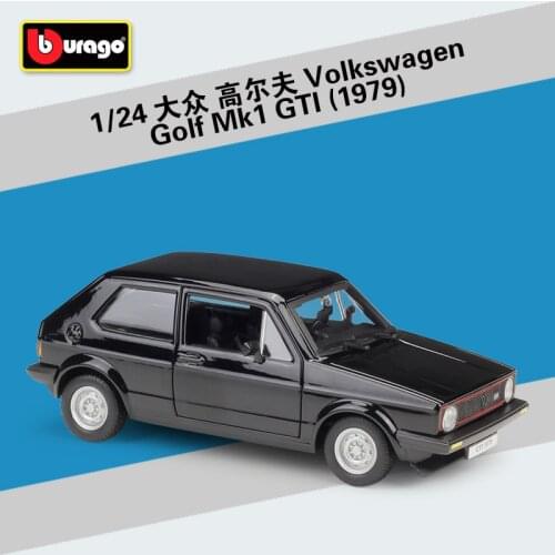 1:24 Bburago VW 1979 Golf Mk1 GTI Alloy Model Car Static Metal Model Vehicles