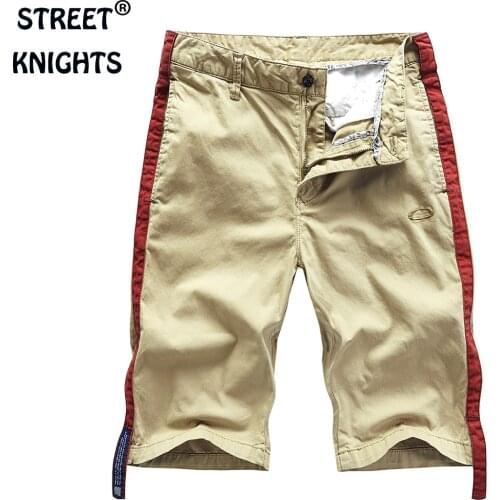 Mens 2021 Summer New Casual Fashion Style Pure Color Leisure Soft Touch Shorts Men 97.5% Cotton Street Knee-Length Beach Shorts