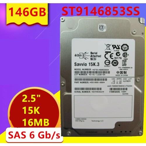 New HDD For Seagate/Dell Brand 146GB 2.5" 15K3 SAS 6 Gb/s 16MB For Internal HDD For Enterprise Class HDD For ST9146853SS