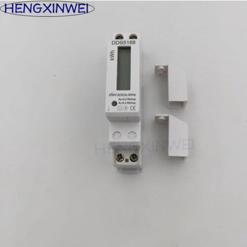 Dds5188 5(20)A 5(32)A 220V/230V 50HZ Single phase energy meter LCD Din rail KWH Watt hour din-rail