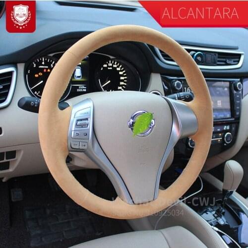 DIY Steering wheel cover Premium Alcantara leather Durable Comfortable Grip Cover For Nissan Teana X-TRAIL QASHQAI GTR Murano