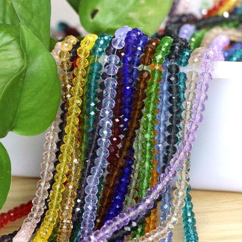 Wholesale Czech Glass Rondelle Beads Green 2/3/4mm Faceted Round Beaded Chinese Crystal Beading For jewelry Material DIY Making