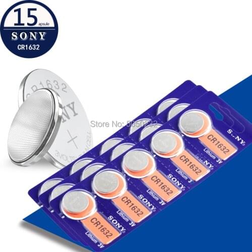 15pcs/lot For sony CR1632 3V Original Lithium Battery For Watch Remote Control Calculator CR1632 1632 button cell coin batteries