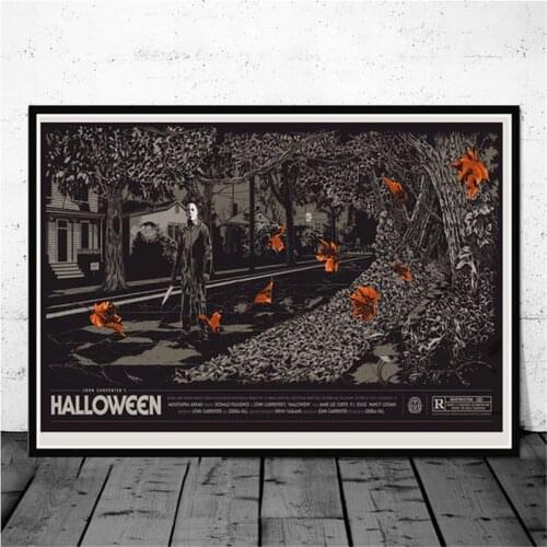 New Halloween Michael Myers Horror Movie Characters Gift Poster Prints Painting Art Canvas Wall Pictures Living Room Home Decor