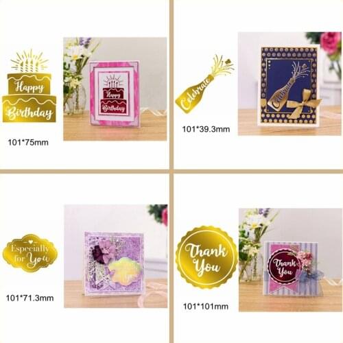 Happy Birthday Celebrate Especially for You Thank You Letter Sentence Words Alphabet Hot Foil Plates New Stencils Make Cards Hot