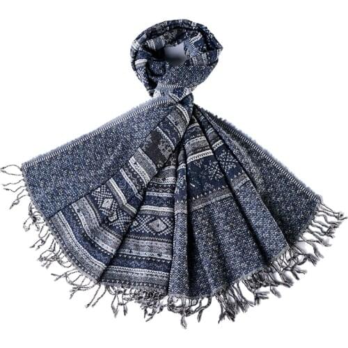 Indian high-end handmade beaded boiled wool shawl scarf female autumn and winter warm all-match long teachers day gift
