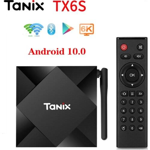 Tanix TX6S Android 10 Smart TV BOX 4GB 64GB Allwinner H616 8K 2.4G&5G Dual WiFi 4K Media player BT4.0 Google Youtube Set top Box