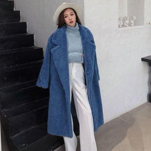 ZITY Women Winter Faux Fur Warm Long Coat Long Sleeve Female Thick Teddy Bear Coat Casual Loose Oversize Outwears