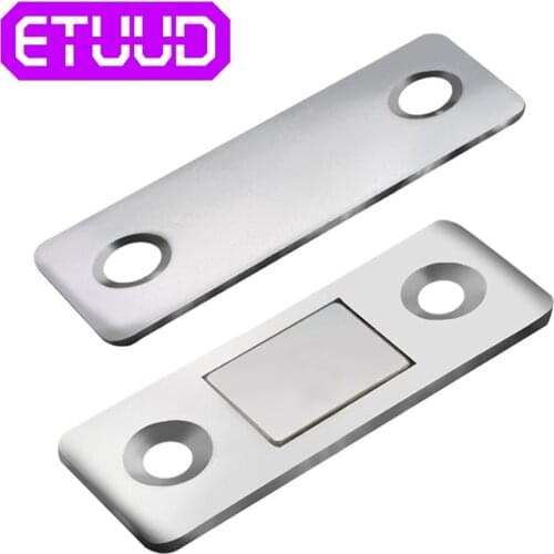 2pcs/Set Cupboard Strong Door Closer Magnetic with Screws Ultra Thin Cabinet Catch Latch Cupboard Ultra Thin Closures Furniture