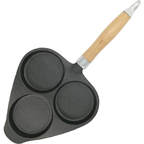 3 Holes Eggs Frying Pot Non-stick Thickened Omelet Pan Pancake Steak Cooking Ham