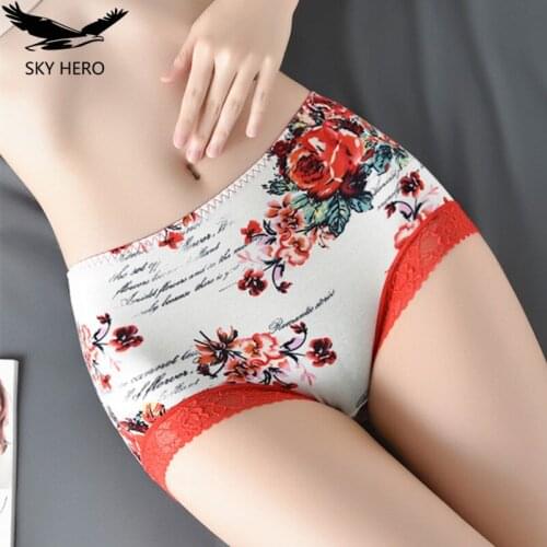 3pcs/Lot Underwear for Women Lace Panties High Fit Waist Cotton Briefs Shorts Female Sexy Underpants Bodysuit for Girls Ladies