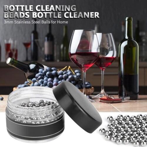 300Pcs/pet 4mm Stainless Steel Decanter Cleaning Balls Household Cleaning Tools For Wine Decanter Cleaning Bar Accessories Hot