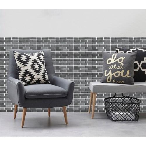 3D Wallpaper Wall Sticker Wall Decor Embossed Brick Simulation Tile Wall Sticker Diy Home Kitchen Bathroom Decor для кухни