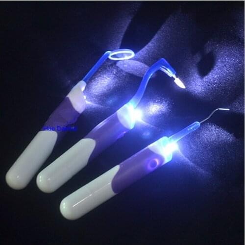 5 sets Teeth Whitening Oral Dental Equipment Dentist Teeth Care Super Bright LED Oral Hygiene Dental Mirror Tool DCU07-30W