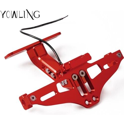 Motorcycle Accessories CNC Rear License Plate Mount Holder with LED Light For Ducati Monster M400 M600 M620 M750 M900 S2R M750IE