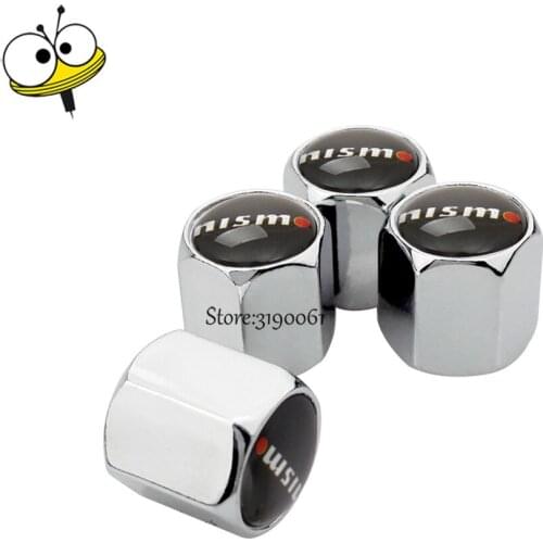 Car Accessories Wheels Tire Valve Caps For Nismo Logo For Nissan Altima Teana Maxima Titan Frontier Skyline Sentra Juke Note