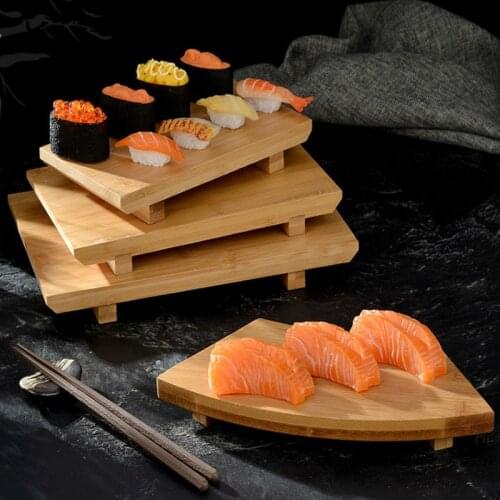 Bamboo Sushi Board Rectangular Sushi Platform Cooking Sashimi Japanese And Korean Cuisine Tableware Serving Plate Tray WF