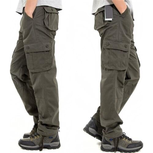 2018 Mens tactical War Game Cotton Cargo pants Male loose Casual Pants men trousers Army military Combat Pants For Men