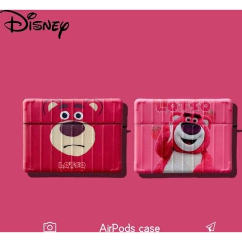 Disney cute cartoon strawberry bear girl Bluetooth-compatible wireless earphone cover for iPhone airpods1/2/pro3 earphone case