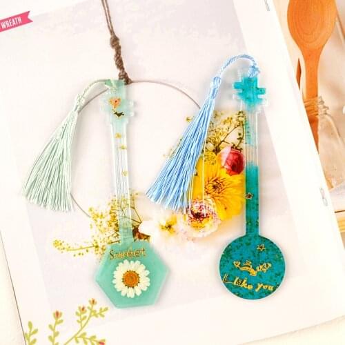 DIY Bookmark Molds Silicone leaf shape rectangle Jewelry Making Crystal Epoxy UV Resin Mould Jewelries Craft Transparent Mold