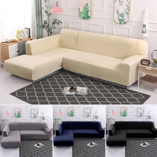 Elastic Corner Sofa Covers for Living Room Plush L-shaped Chaise Longue General Towel Sofa Cover Modern Slipcover Couch Cover