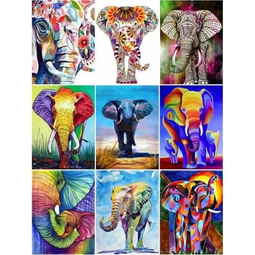 EverShine Diamond Embroidery Elephant 5D Diamond Painting Full Square/round Drill Animals Picture Of Rhinestones Home Decoration