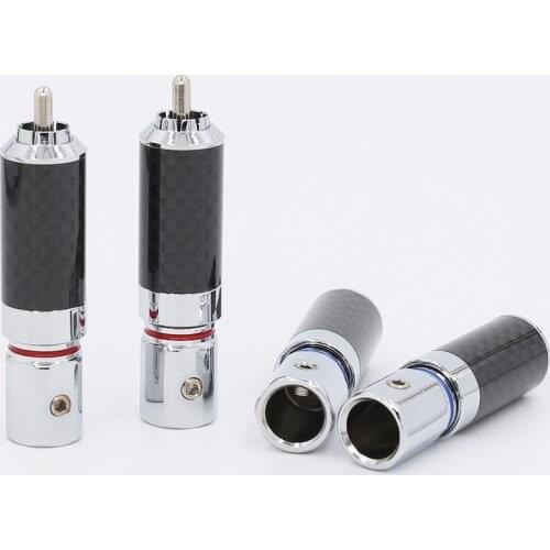 Hi-End Rhodium Plated RCA Jack Plug Connector audio cable speaker plug
