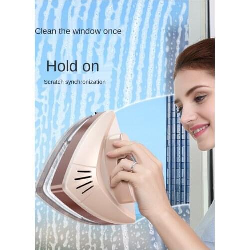 Glass cleaning artifact window cleaning household double-sided high-rise double-layer hollow high-intensity magnetic window