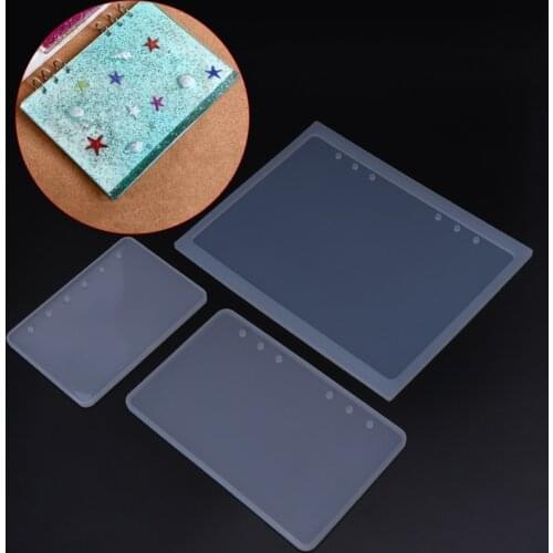 JAVRICK Mirror Surface Glue Drop Mold Silicone Mold DIY Crafts Notebook Shaped A5 A6 A7 Mirror Jewelry Making Book Resin