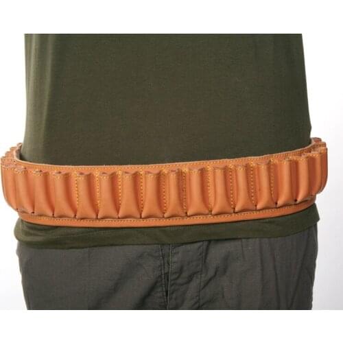 Cartridge belt hunting product leather handmade craft 30 cells