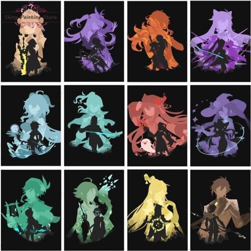 Classic Anime Genshin Impact Diamond Painting Modern Game Character Art Diamond Embroidery Home Decor Painting Kids Boy DIY Gift