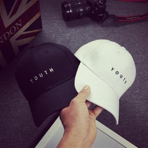 Fashion Couple Baseball Cap Men Women Embroidery Cotton Snapback Golf Hip-Hop Adjustable Baseball cap YOUTH Letter Hat