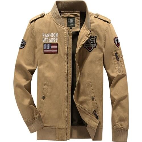 Men Washed Jacket 100% Cotton Military Jacket Men Coat Black Army green Khaki Fashion Good Quality Shape Men Charm Handsome sty