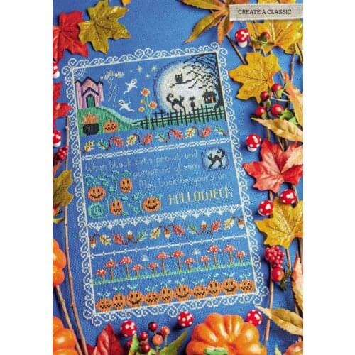 Cross stitch Handmade 14CT Counted Canvas DIY,Cross-stitch kits,Embroidery Magazine-Halloween Night 31-44