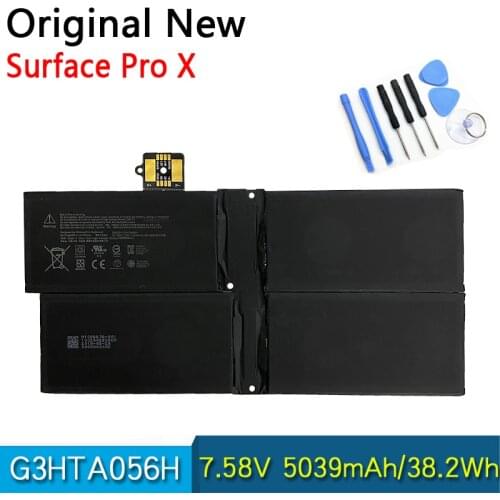 NEW Original G3HTA056H Laptop Battery For Microsoft Surface Pro X iFixit SQ1 3.0GHz Tablet 7.58V 38.2Wh